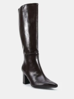 Novo Wide Fit Gala Point Toe Block Heel Knee Boots^Women Wide Fit & Extra Wide Fit