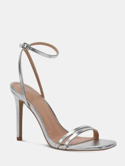 Hot Novo Wide Fit MATILDA Strappy Heeled Sandals Silver