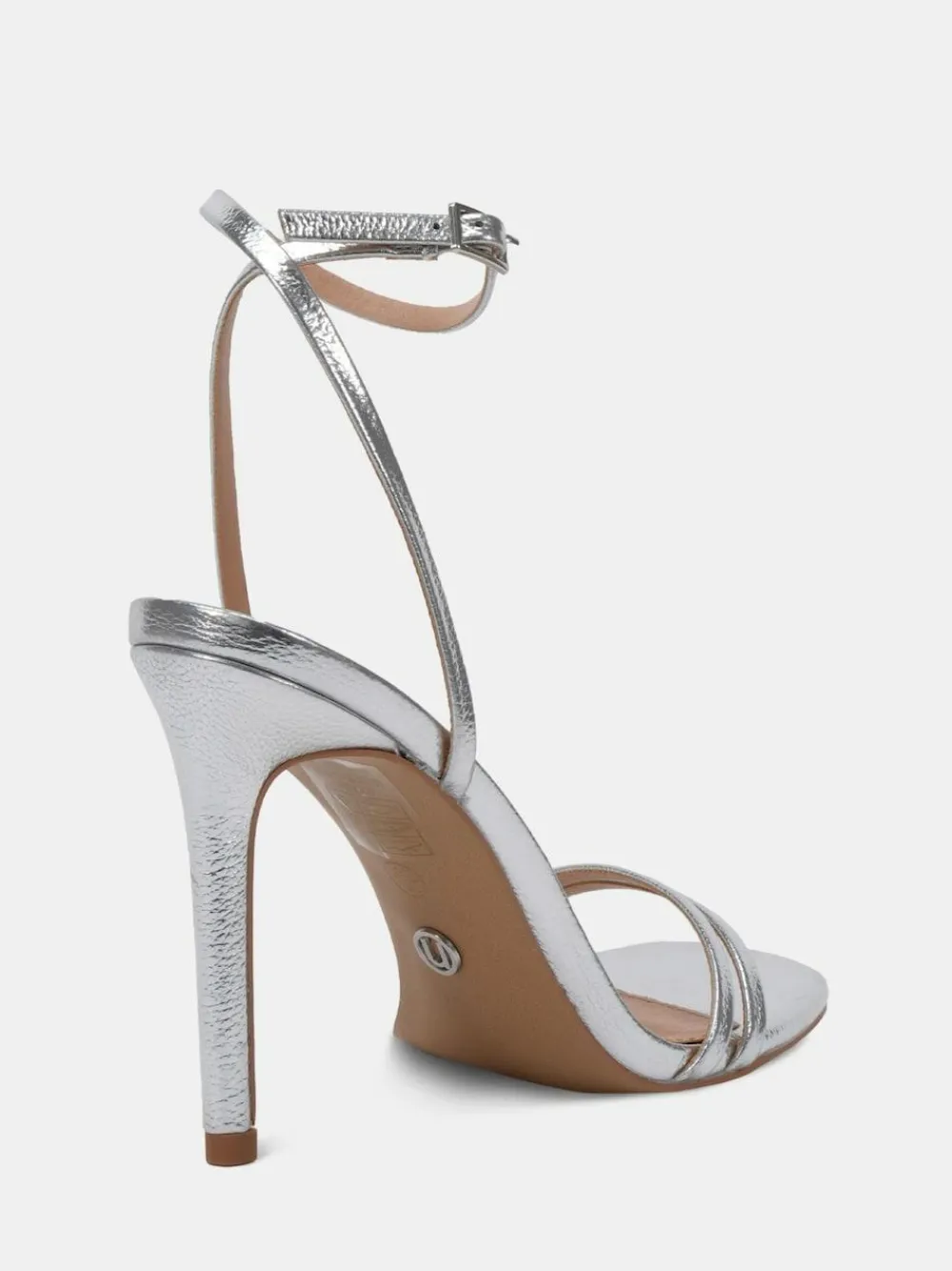 Hot Novo Wide Fit MATILDA Strappy Heeled Sandals Silver