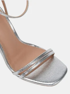 Hot Novo Wide Fit MATILDA Strappy Heeled Sandals Silver