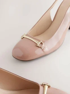 Next Standard/Wide Fit Hardware Slingback Block Heels^Women Wide Fit & Extra Wide Fit|Heels
