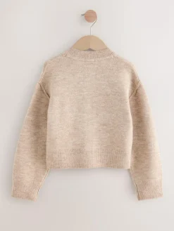 Next Oatmeal Button Up Cardigan (3-16yrs)^ Knitwear & Sweaters|Knitwear