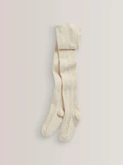 Next Regular Length Cotton Rich Cable Tights 3 Pack^ Socks & Tights|Socks & Tights