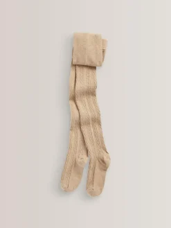 Next Regular Length Cotton Rich Cable Tights 3 Pack^ Socks & Tights|Socks & Tights