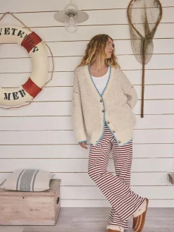 Next Oatmeal Lobster Button Cardigan
