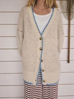 Next Oatmeal Lobster Button Cardigan