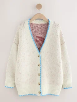 Next Oatmeal Lobster Button Cardigan