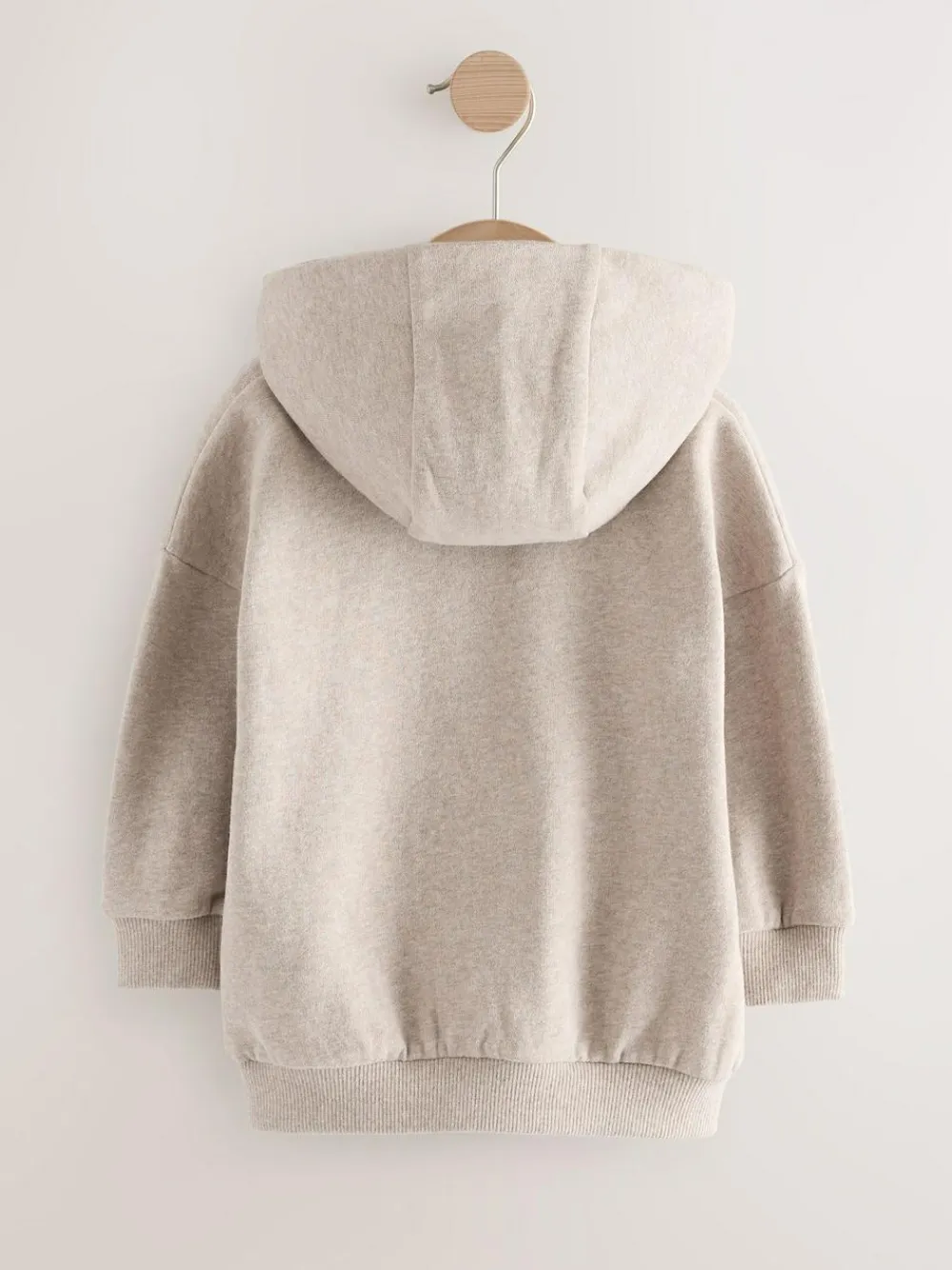 New Next Long Sleeve Soft Touch Hoodie (3mths-7yrs) Oatmeal Marl