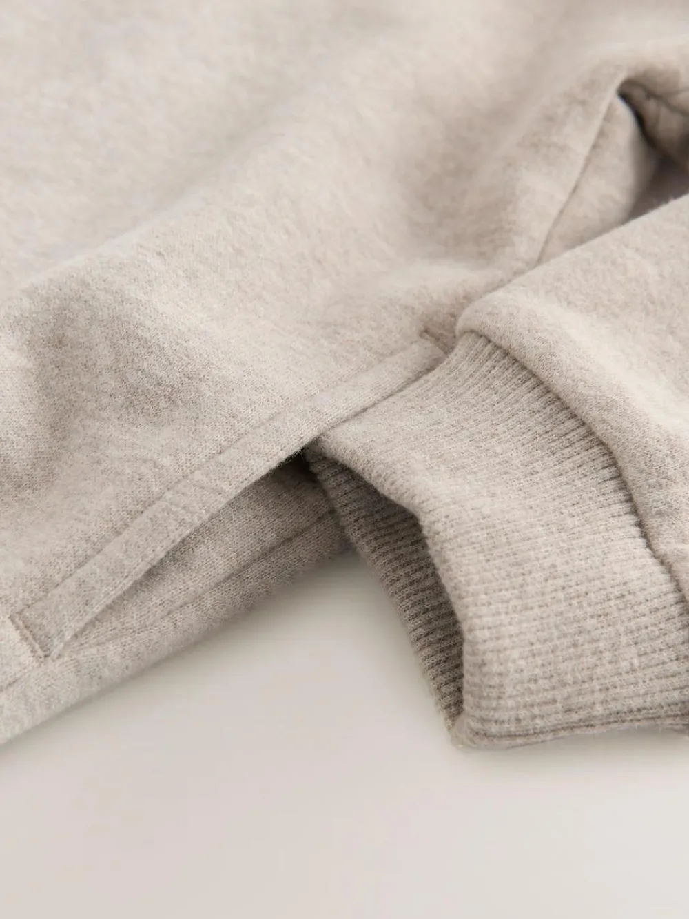 New Next Long Sleeve Soft Touch Hoodie (3mths-7yrs) Oatmeal Marl