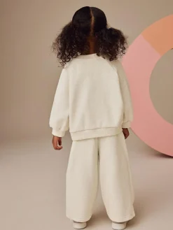 Next Oatmeal Wide Leg Sweat Joggers (3mths-7yrs)^ Pants & Leggings|Jeans & Joggers