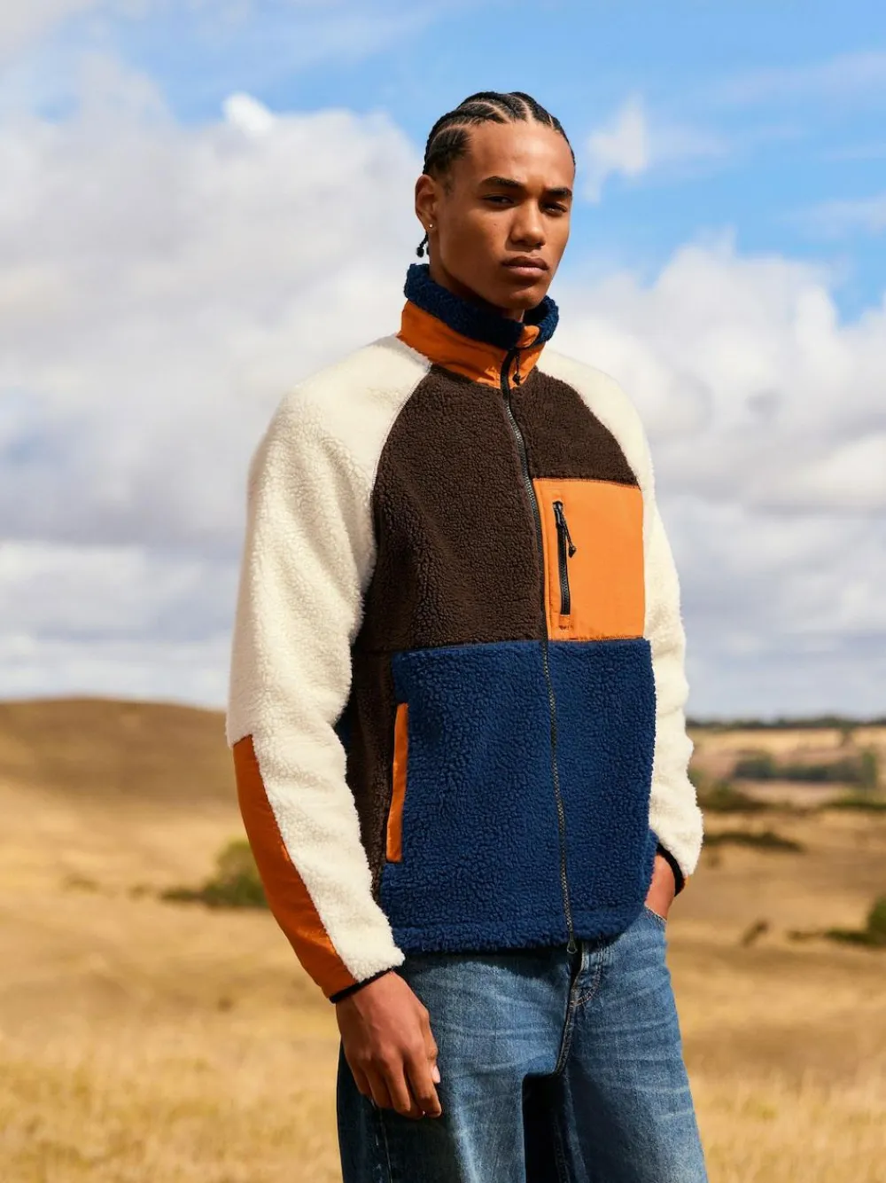 Next Colourblock Zip Through Funnel Fleece^ Sweatshirts & Hoodies|Sweatshirts & Hoodies