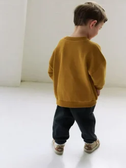 Next Ochre Yellow/Charcoal Farm Single Sweatshirt and Joggers Set (3mths-7yrs)^BOY Baby Boys|Baby Boys