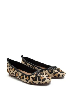 Off The Hook Animal Pinner Leather Leopard Print Ballerinas^Women Flats