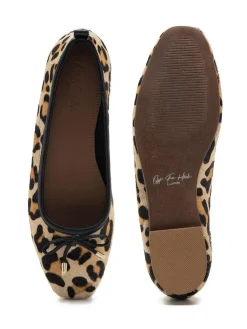 Off The Hook Animal Pinner Leather Leopard Print Ballerinas^Women Flats