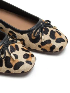 Off The Hook Animal Pinner Leather Leopard Print Ballerinas^Women Flats