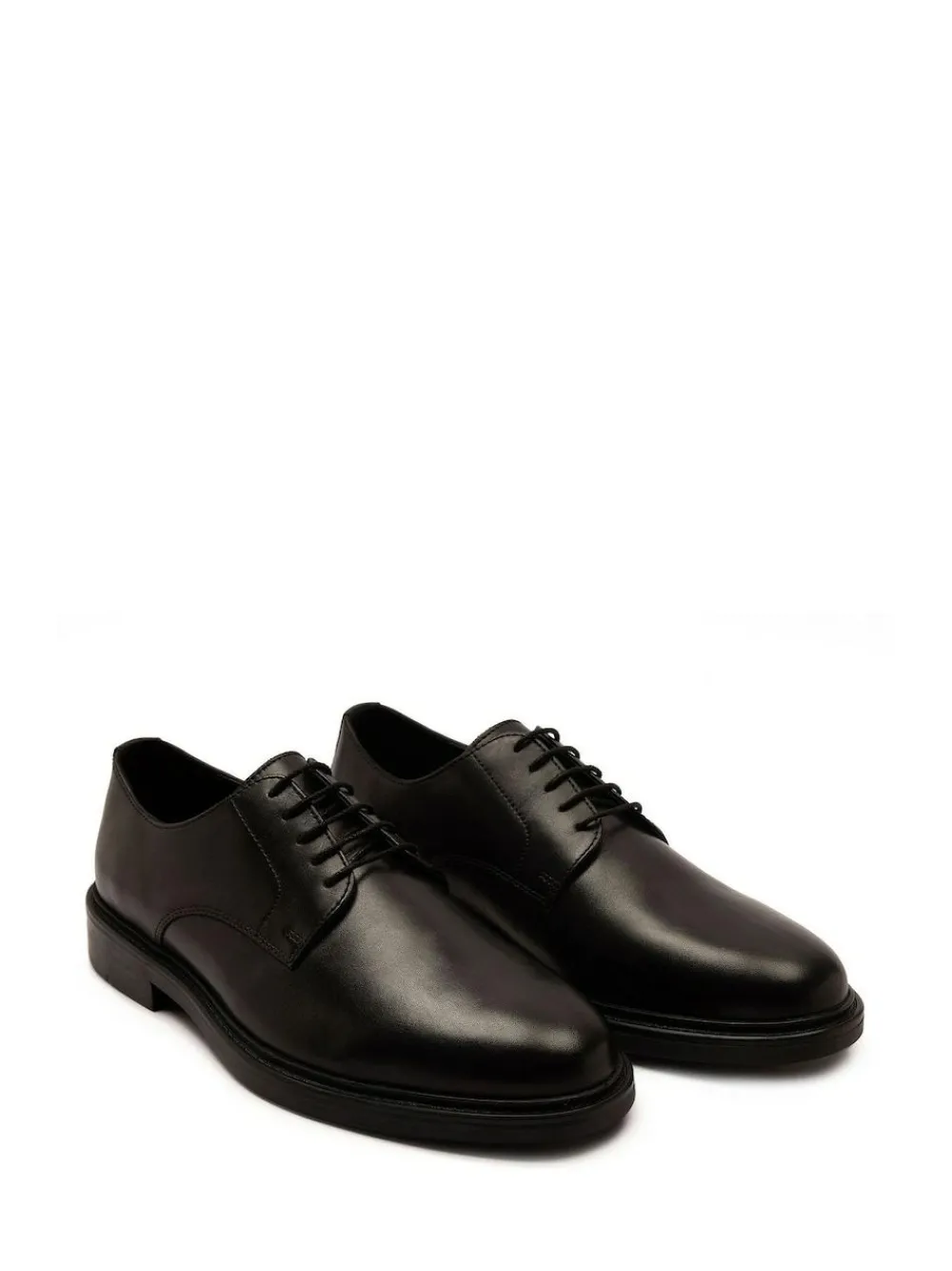 Clearance Off The Hook Black Bourne Leather Lace-Up Derby Shoes