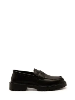 Off The Hook Black Bowie Leather Elevated Loafers^ Shoes