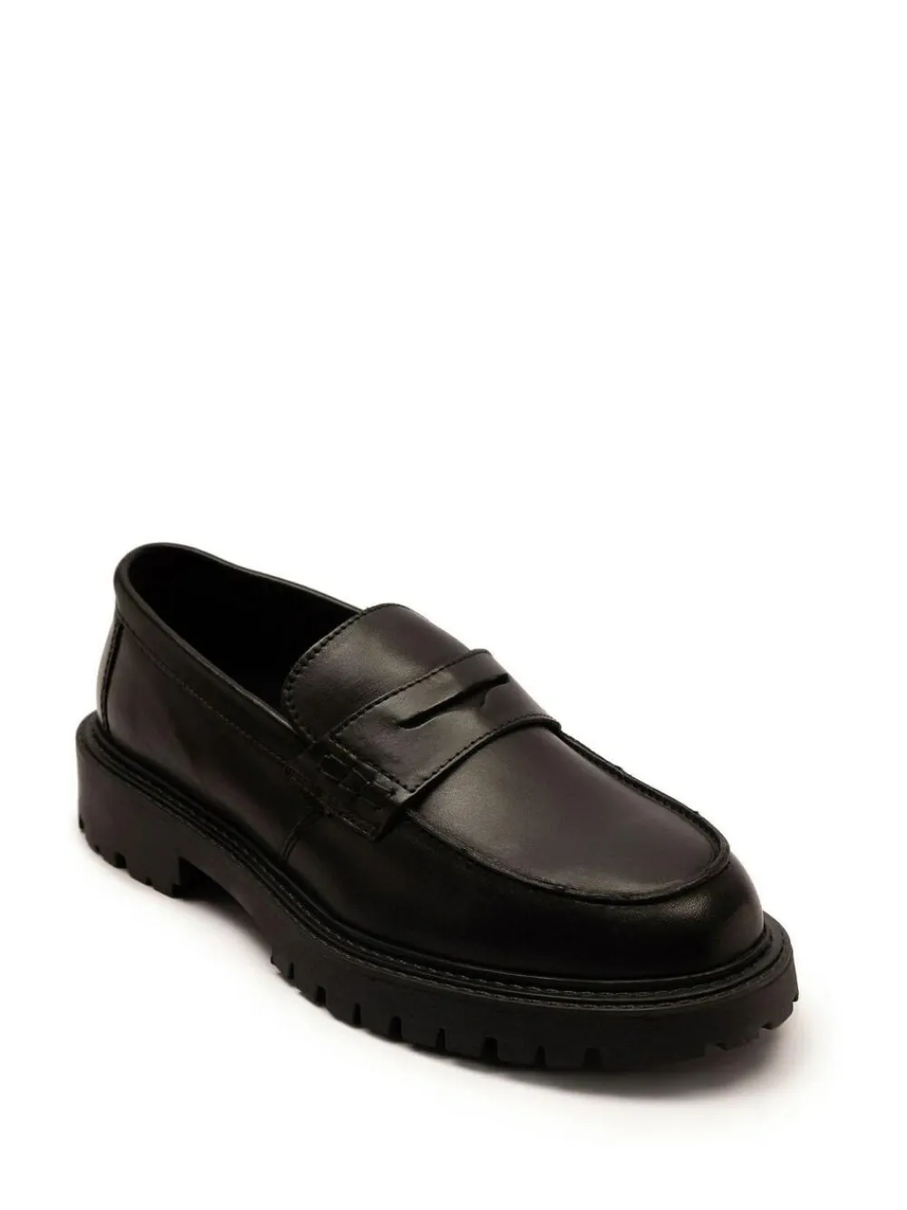 Off The Hook Black Bowie Leather Elevated Loafers^ Shoes