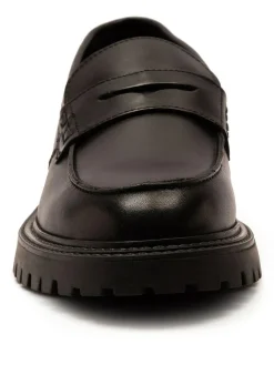 Off The Hook Black Bowie Leather Elevated Loafers^ Shoes