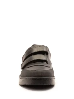 Discount Off The Hook Black Ferris Leather Touch Fastening School Shoes