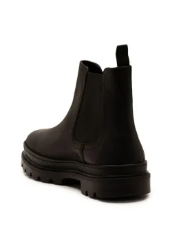 Hot Off The Hook Black Harrison Slip On Chelsea Leather Boots