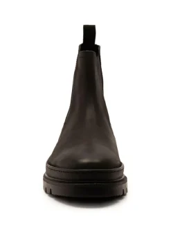 Hot Off The Hook Black Harrison Slip On Chelsea Leather Boots