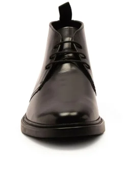 Off The Hook Black Loki Black Leather Lace-Up Boots^ Boots|Boots