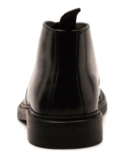 Off The Hook Black Loki Black Leather Lace-Up Boots^ Boots|Boots