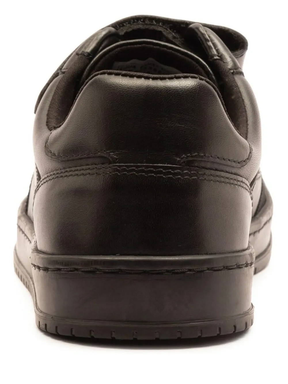 Off The Hook Black Marty Round Toe Single Strap With Lace-Up Leather School Shoes^BOY School Shoes|Boys Shoes