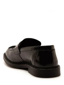 Off The Hook Black Perry Loafer Smooth Leather Shoes^ Shoes