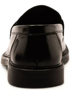 Off The Hook Black Perry Loafer Smooth Leather Shoes^ Shoes