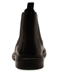 Off The Hook Black Torrance Leather Slip-On Chelsea Boots^ Boots|Boots