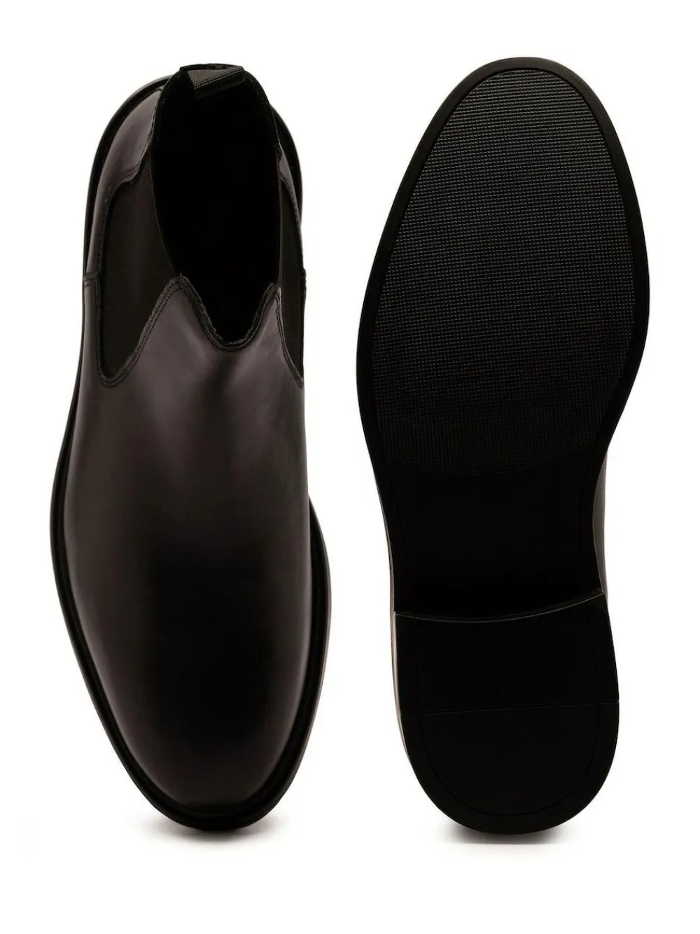 Off The Hook Black Torrance Leather Slip-On Chelsea Boots^ Boots|Boots