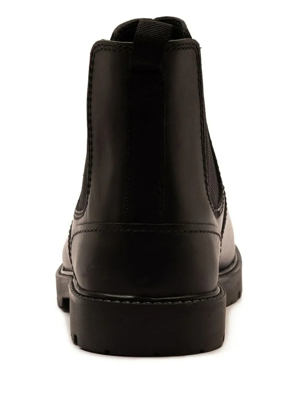 Best Off The Hook Black Vader Leather Formal Chelsea Boots