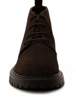 Sale Off The Hook Brown Axel Suede Chukka Ankle Lace Up Boots