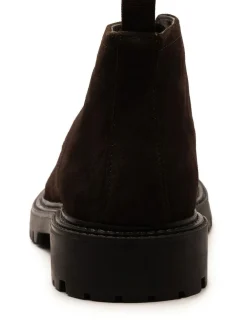 Sale Off The Hook Brown Axel Suede Chukka Ankle Lace Up Boots