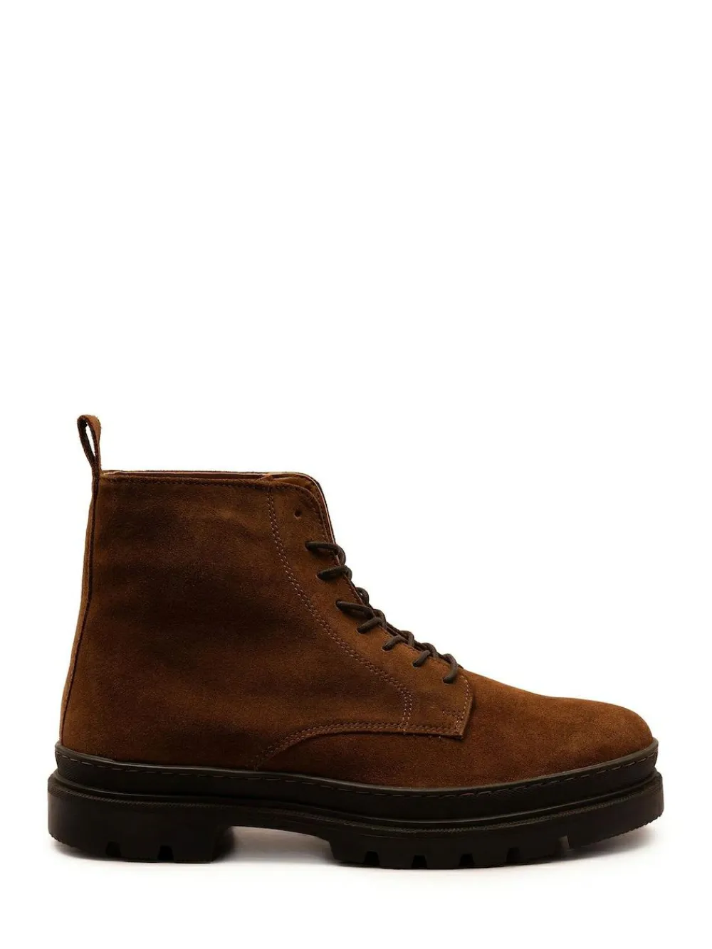 Clearance Off The Hook Brown Blake Suede Leather Lace-Up Boots