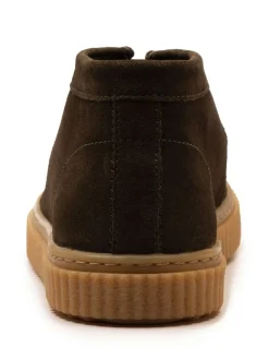 Clearance Off The Hook Bolan Suede Leather Lace Up Casual Ankle Boots Brown