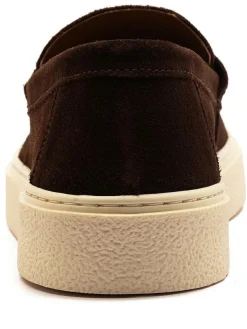 Best Off The Hook Rory Suede Tassel Loafers with Flat Sole Brown