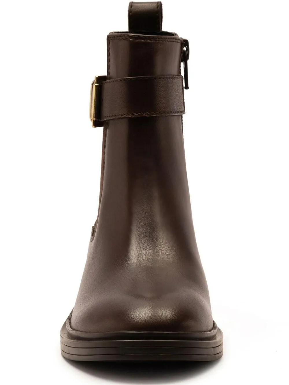 Outlet Off The Hook Tiana Leather Chelsea Buckle Ankle Boots Brown