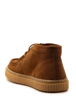 Clearance Off The Hook Bolan Suede Leather Lace Up Casual Ankle Boots Tan