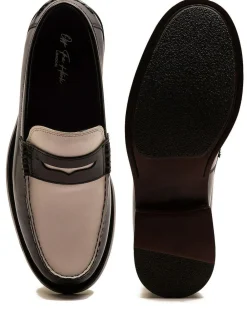 Clearance Off The Hook Monro Loafer Formal Casual Slip-On Leather Shoes White