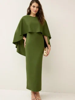 Best Next Olive Green Cape Maxi Dress