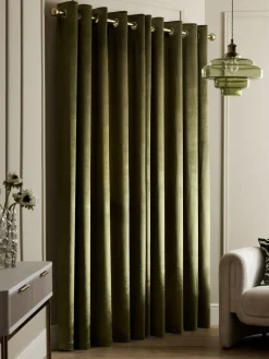 Next Liquid Velvet Blackout/Thermal Eyelet Curtains^ Curtains & Blinds