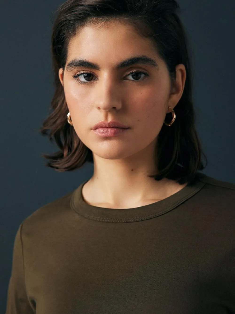 Discount Next Olive Green Long Sleeve Crew Neck T-Shirt