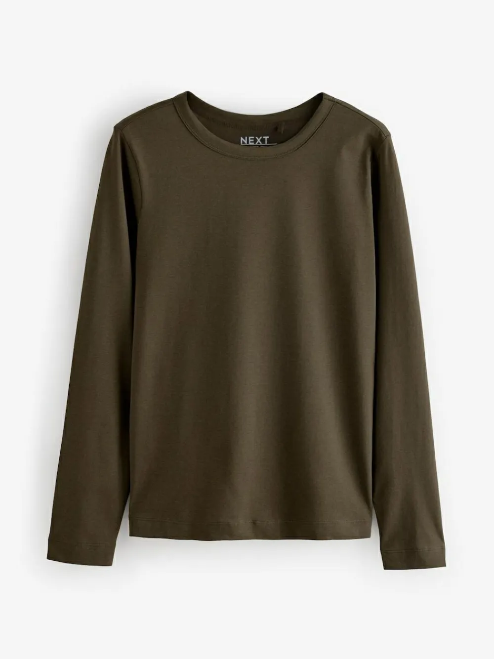 Discount Next Olive Green Long Sleeve Crew Neck T-Shirt