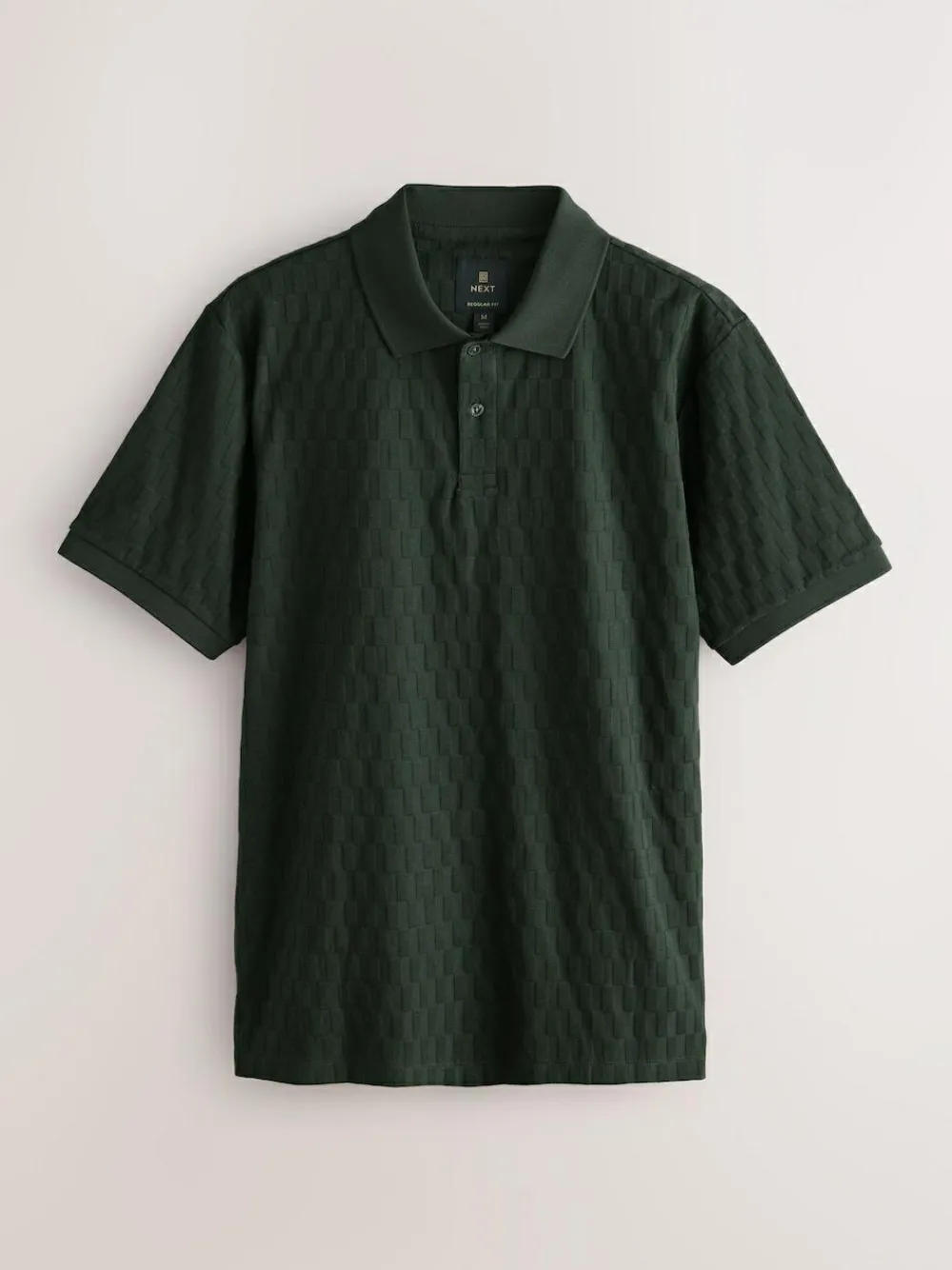 Sale Next Olive Green Regular Fit N.Premium Smart Jaquard Polo Shirt