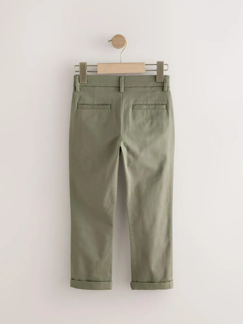 Next Olive Green Regular Fit Stretch Chino Trousers (3-17yrs)^BOY Pants & Chinos