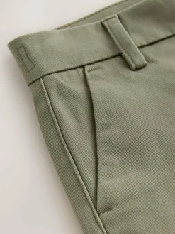 Next Olive Green Regular Fit Stretch Chino Trousers (3-17yrs)^BOY Pants & Chinos