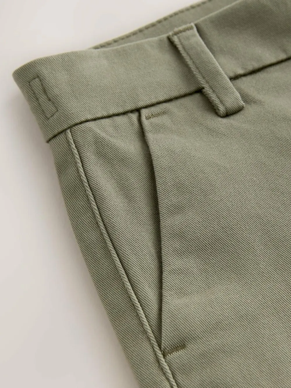 Next Olive Green Regular Fit Stretch Chino Trousers (3-17yrs)^BOY Pants & Chinos